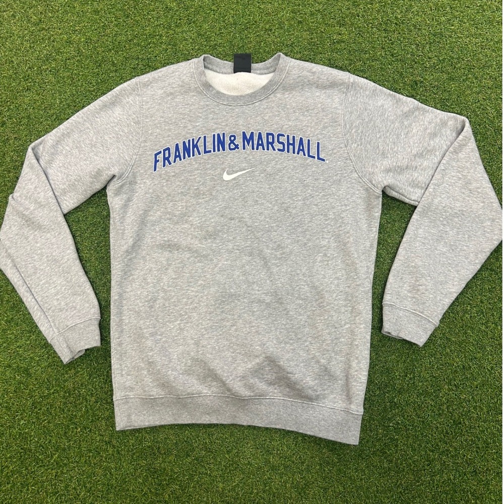 Nike Franklin & Marshall Crewneck Sweatshirt Gray Blue Mens Small Pullover